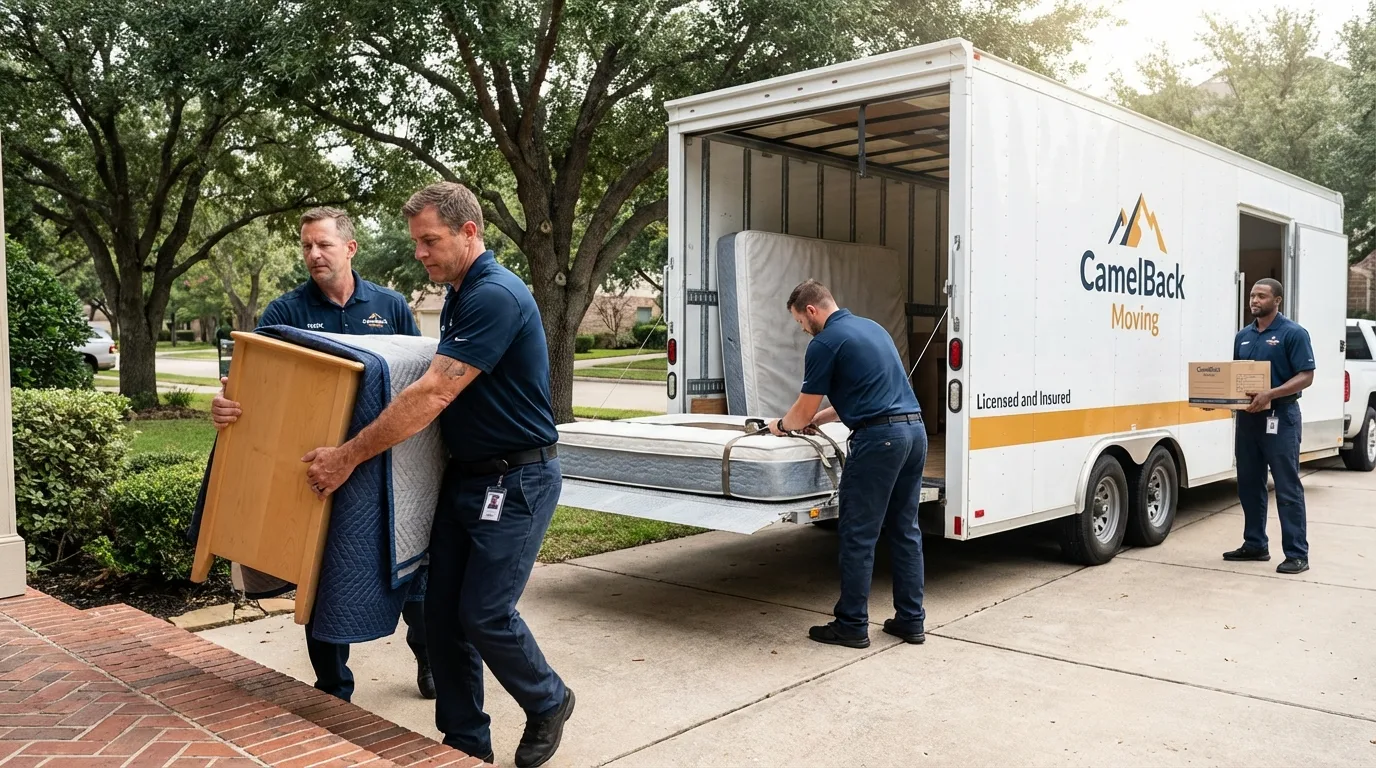 Crew loading residential truck for cross-state move from Mukilteo, WA